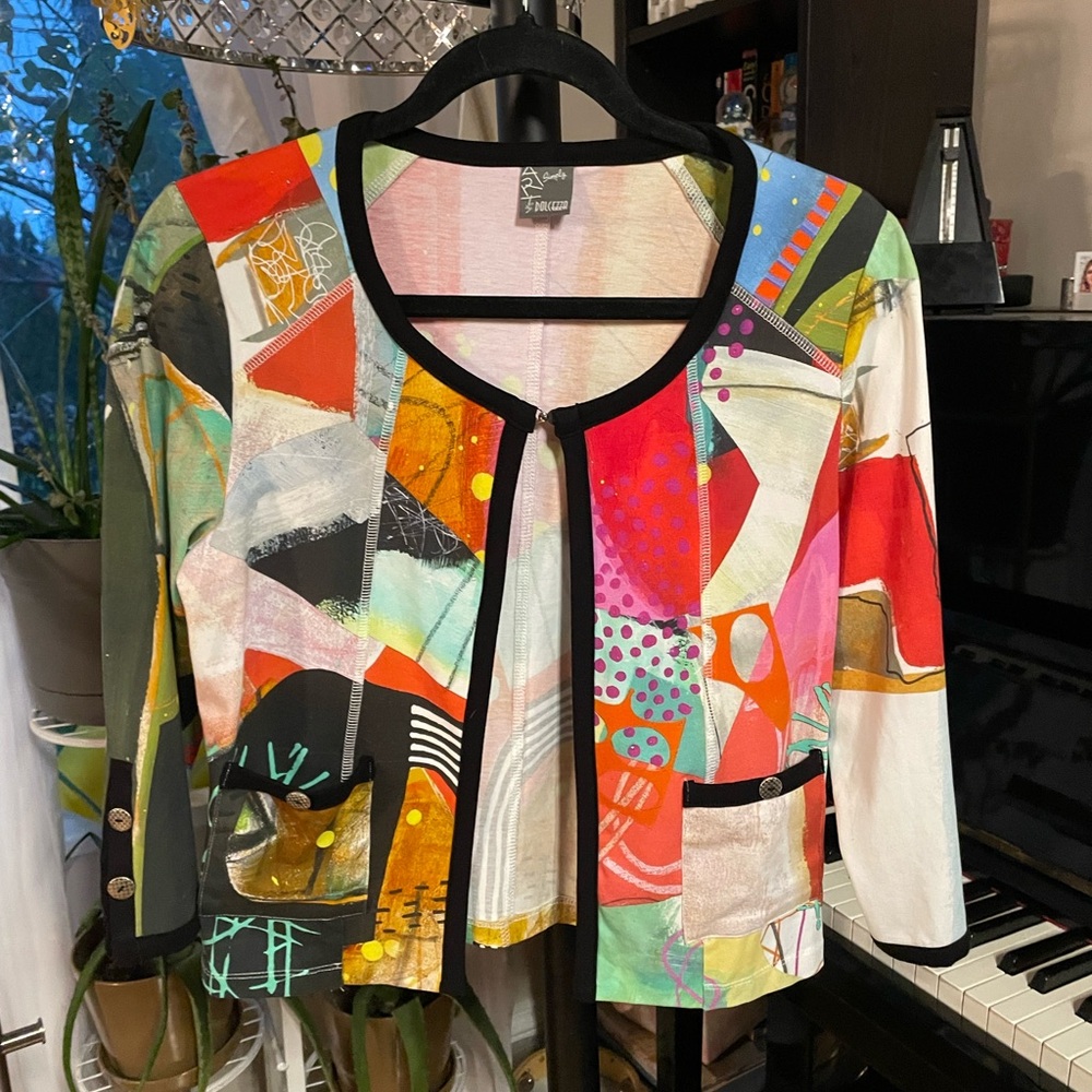 Dolcezza Simply Art #5633 Multicolor Women's Open Jacket